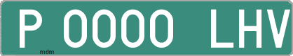 Ejemplo matrícula provisional verde de España matrícula LHV