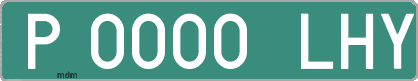 Ejemplo matrícula provisional verde de España matrícula LHY