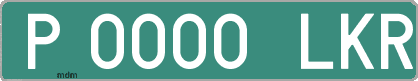 Ejemplo matrícula provisional verde de España matrícula LKR