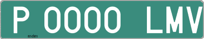 Ejemplo matrícula provisional verde de España matrícula LMV