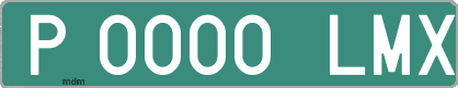 Ejemplo matrícula provisional verde de España matrícula LMX