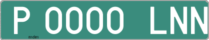 Ejemplo matrícula provisional verde de España matrícula LNN