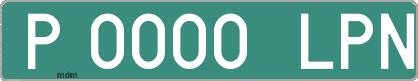 Ejemplo matrícula provisional verde de España matrícula LPN