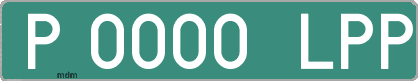 Ejemplo matrícula provisional verde de España matrícula LPP