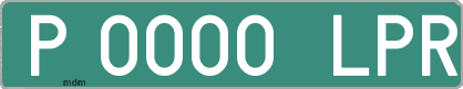 Ejemplo matrícula provisional verde de España matrícula LPR