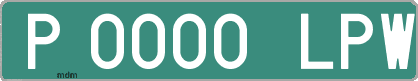 Ejemplo matrícula provisional verde de España matrícula LPW