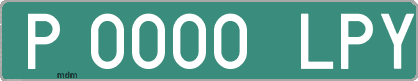 Ejemplo matrícula provisional verde de España matrícula LPY