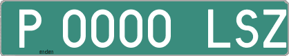 Ejemplo matrícula provisional verde de España matrícula LSZ
