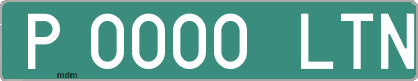 Ejemplo matrícula provisional verde de España matrícula LTN