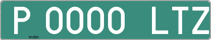 Ejemplo matrícula provisional verde de España matrícula LTZ