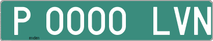 Ejemplo matrícula provisional verde de España matrícula LVN