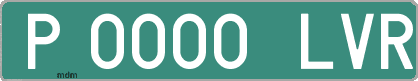 Ejemplo matrícula provisional verde de España matrícula LVR