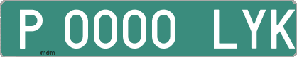 Ejemplo matrícula provisional verde de España matrícula LYK