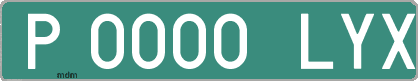 Ejemplo matrícula provisional verde de España matrícula LYX