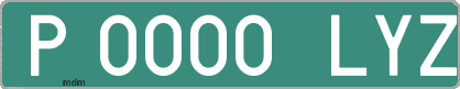 Ejemplo matrícula provisional verde de España matrícula LYZ