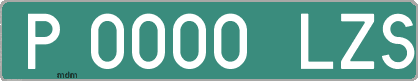 Ejemplo matrícula provisional verde de España matrícula LZS
