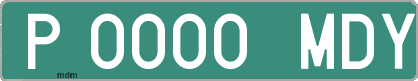 Ejemplo matrícula provisional verde de España matrícula MDY