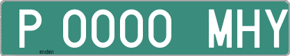 Ejemplo matrícula provisional verde de España matrícula MHY