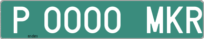 Ejemplo matrícula provisional verde de España matrícula MKR