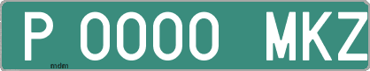 Ejemplo matrícula provisional verde de España matrícula MKZ