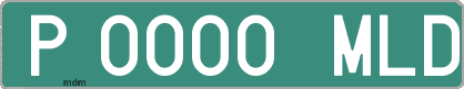 Ejemplo matrícula provisional verde de España matrícula MLD