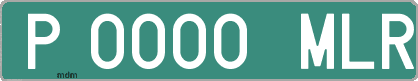 Ejemplo matrícula provisional verde de España matrícula MLR