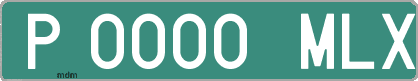 Ejemplo matrícula provisional verde de España matrícula MLX