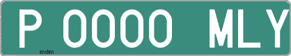 Ejemplo matrícula provisional verde de España matrícula MLY