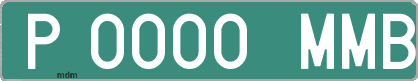 Ejemplo matrícula provisional verde de España matrícula MMB
