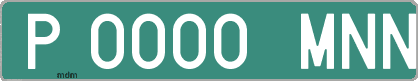 Ejemplo matrícula provisional verde de España matrícula MNN