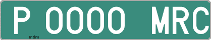 Ejemplo matrícula provisional verde de España matrícula MRC