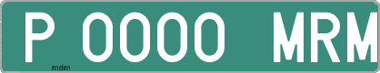 Ejemplo matrícula provisional verde de España matrícula MRM