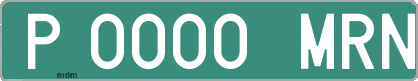 Ejemplo matrícula provisional verde de España matrícula MRN