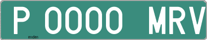 Ejemplo matrícula provisional verde de España matrícula MRV