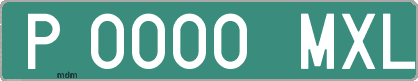 Ejemplo matrícula provisional verde de España matrícula MXL