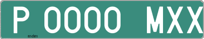 Ejemplo matrícula provisional verde de España matrícula MXX
