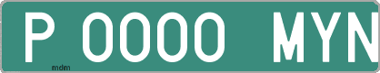 Ejemplo matrícula provisional verde de España matrícula MYN