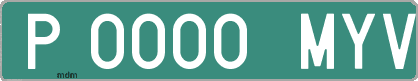 Ejemplo matrícula provisional verde de España matrícula MYV