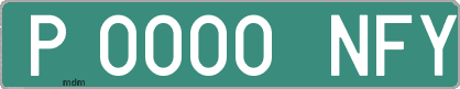Ejemplo matrícula provisional verde de España matrícula NFY