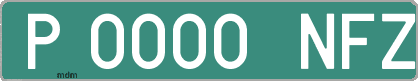 Ejemplo matrícula provisional verde de España matrícula NFZ