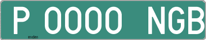 Ejemplo matrícula provisional verde de España matrícula NGB