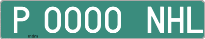 Ejemplo matrícula provisional verde de España matrícula NHL