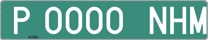 Ejemplo matrícula provisional verde de España matrícula NHM