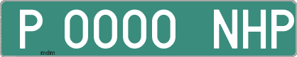 Ejemplo matrícula provisional verde de España matrícula NHP