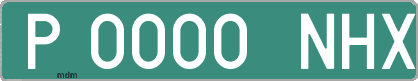 Ejemplo matrícula provisional verde de España matrícula NHX