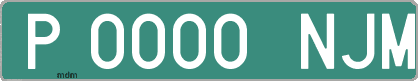 Ejemplo matrícula provisional verde de España matrícula NJM