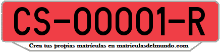 Ejemplo antigua matrícula provincial remolque de Castellón