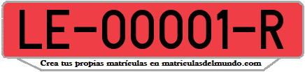Ejemplo antigua matrícula provincial remolque de León