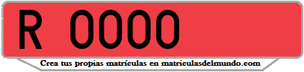 Ejemplo matrícula de remolque de España serie 