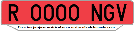 Ejemplo matrícula de remolque de España serie NGV